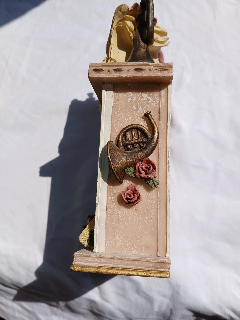 2 Handpainted Music Themed Bookemds & Matching Working Clock